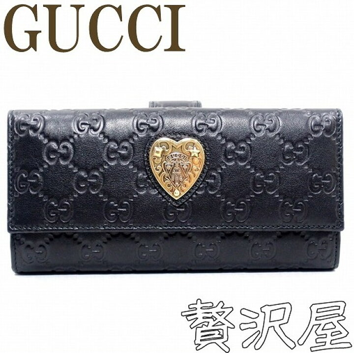 楽天市場】グッチ GUCCI 財布 長財布 レディース ハート クレスト 