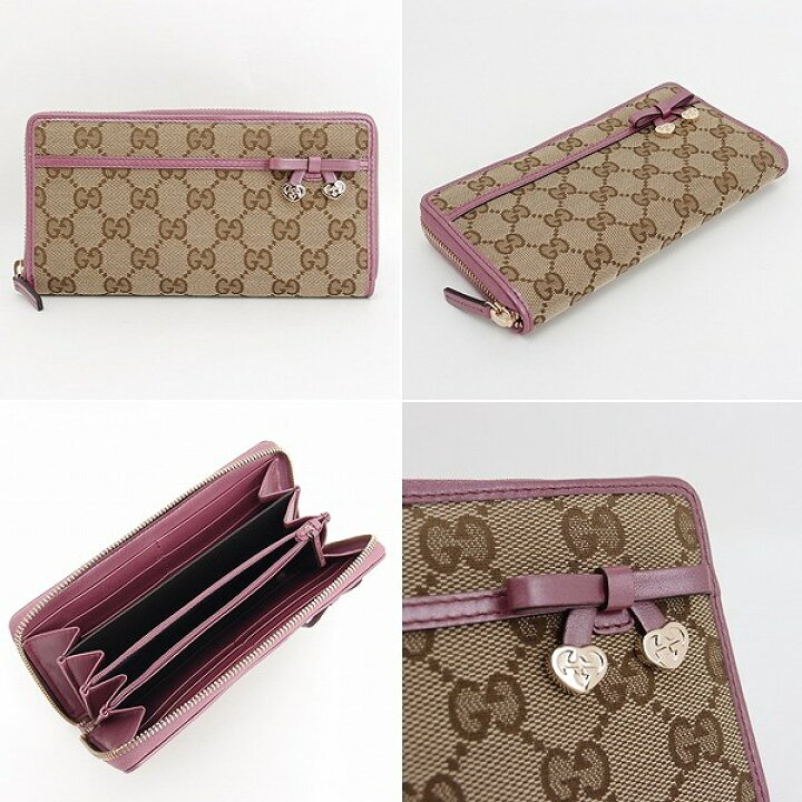 楽天市場】グッチGUCCI 財布 長財布 レディース ハート リボン GG 