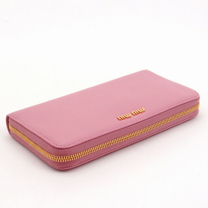 楽天市場】ミュウミュウ 財布 miumiu 長財布 ピンク レザー ラウンド  