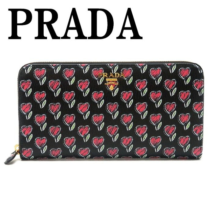 楽天市場】プラダ PRADA 財布 長財布 レディース ラウンドファスナー 