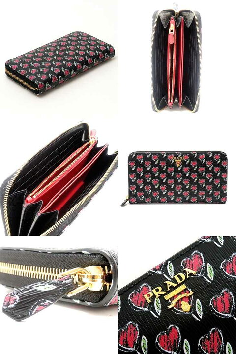 楽天市場】プラダ PRADA 財布 長財布 レディース ラウンドファスナー 