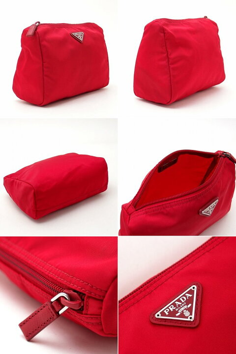 楽天市場 プラダ Prada ポーチ コスメポーチ 化粧ポーチ Rosso 赤 1na011 Zmx F0011 ブランド 人気 贅沢屋