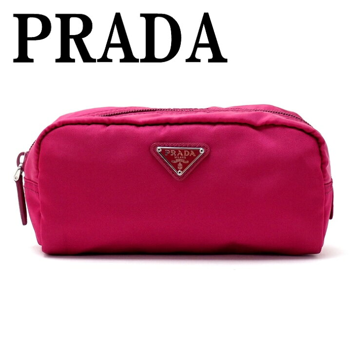 楽天市場 プラダ Prada ポーチ コスメポーチ 化粧ポーチ ピンク 小物 ロゴ 1na350 2bqp F0ba8 ブランド 人気 贅沢屋