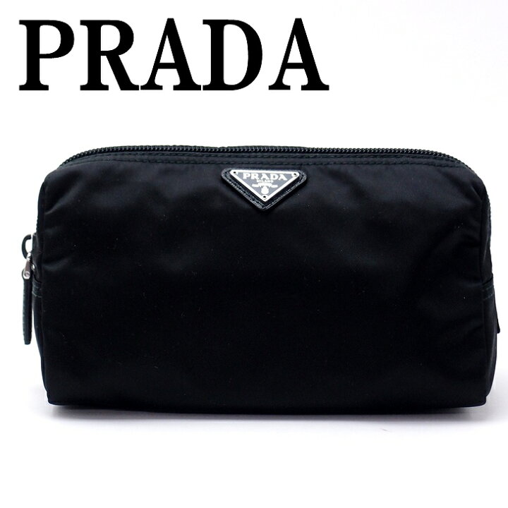 プラダ 化粧ポーチ ポーチ ブラック 黒 1N1422 PRADA q623 【（プラダ  