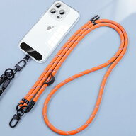 スマホ 携帯電話 アクセサリー 8mm 太め ネックストラップ ホルターネック ぶら下げ ショルダーストラッ…