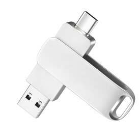 【アプリ不要】iphone17/15/16シリーズ対応 2in1USBメモリー Windows Mac PC iPhone iPad 容量不足解消 USB3.0 USB2.0　16GB/32GB/64GB/128GB Type C フラッシュメモリ 360°回転 USB Cメモリ スマホ/PC/MacBookPro/iPadなどのタイプC デバイスに対応するUSB 回転式