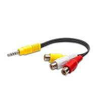 3.5mm RCA 変換 ケーブル AVケーブル ピンプラグ ビデオケーブル 15mm 18mmオス3メス カーナビ ドラレコ …