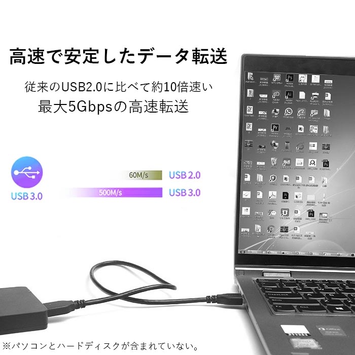 楽天市場】【送料無料】USB3.0ケーブル USB C - マイクロB変換ケーブル