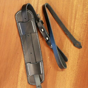 RENEGADE レネゲード ギターストラップ Vintage Slim Black レザー 革 ブラック 黒