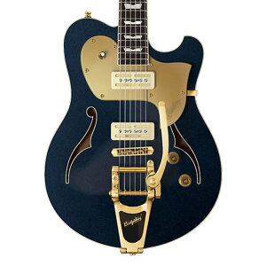 本数限定セール Baum Guitars バウム・ギターズ エレキギター Leaper Tone with Tremolo, Deep Sea リーパー・トーン ネイビー セミホロウボディ