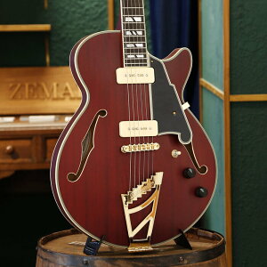 AEgbgZ[ D'Angelico fBAWFR Z~AR[XeBbN M^[ Deluxe SS P-90 Satin Trans Wine zE{fB 