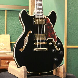 アウトレットセール ストラッププレゼントキャンペーン D'Angelico ディアンジェリコ エレキギター Excel Mini DC, Black セミホロウボディ 黒 ダンカンPU