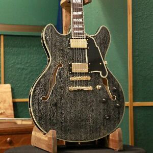 アウトレットセール ストラッププレゼントキャンペーン D'Angelico ディアンジェリコ エレキギター セミアコ Excel DC Black Dog ブラック ホロウボディ ハムバッカー