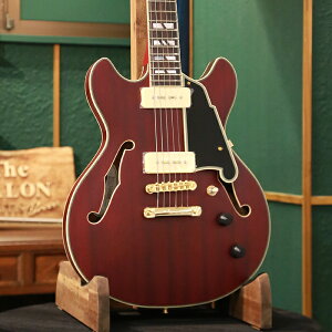 AEgbgZ[ Xgbvv[gLy[ D'Angelico fBAWFR GLM^[ Z~AR Deluxe Mini DC P-90 SatinTrans Wine C zE{fB nobJ[