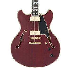 y{Z[z D'Angelico fBAWFR GLM^[ Z~AR Deluxe DC P-90 Satin Trans Wine Cbh zE{fB nobJ[