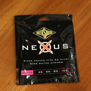 Rotosound ���g�T�E���h �x�[�X�� �l�N�T�X�x�[�X NXB45 (.045-.105) Nexus Bass Medium Black Coated Type 52 Alloy, 4���p