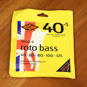 Rotosound ���g�T�E���h �x�[�X�� RB40-5 (.040-.125) 5���p ���g�x�[�X Roto Bass Medium 5-Strings Set Nickel on Steel Roundwound,