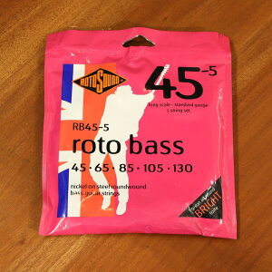 Rotosound ���g�T�E���h RB45-5 (.045-.130) �x�[�X�� 5���p ���g�x�[�X Roto Bass Standard 5-Strings Set Nickel on Steel Roundwound,