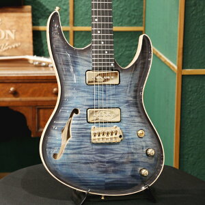 ԌZ[ Valenti Guitars oeBEM^[Y GLM^[ Nebula Carved Semihollow, Ocean Blue(dark burst) lrEJ[uh Z~zE tCCv