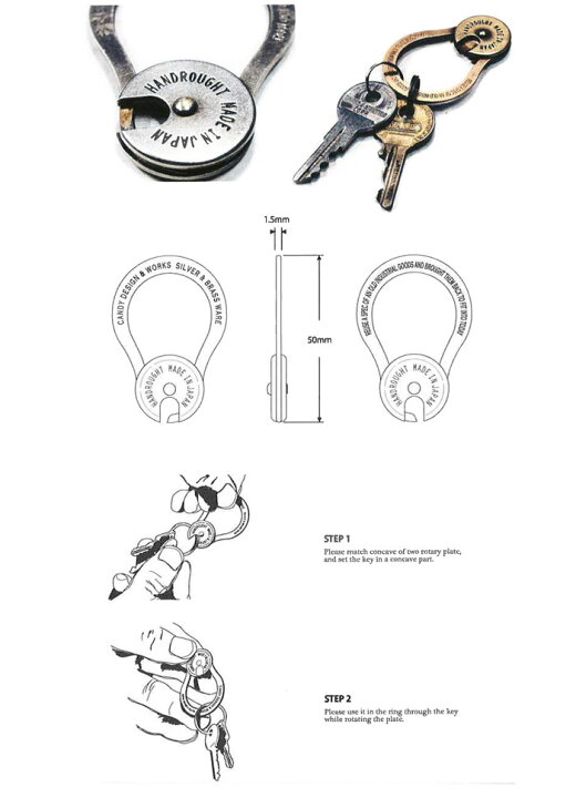 CDW DOLPHY Key Ring ドルフィー キーリング CANDY DESIGN  WORKS キャンディデザイン＆ワークス  カラビナ 鍵 キーホルダー 日本製 DETAIL interiorzakka ＺＥＮ-ＹＯＵ