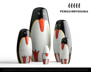 PenguinRyoshka5setペンギンリョーシカ5セットMATRYOSHKAマトリョーシカ5個組マトリョーシカロシアペンギン動物DETAIL【あす楽対応_東海】