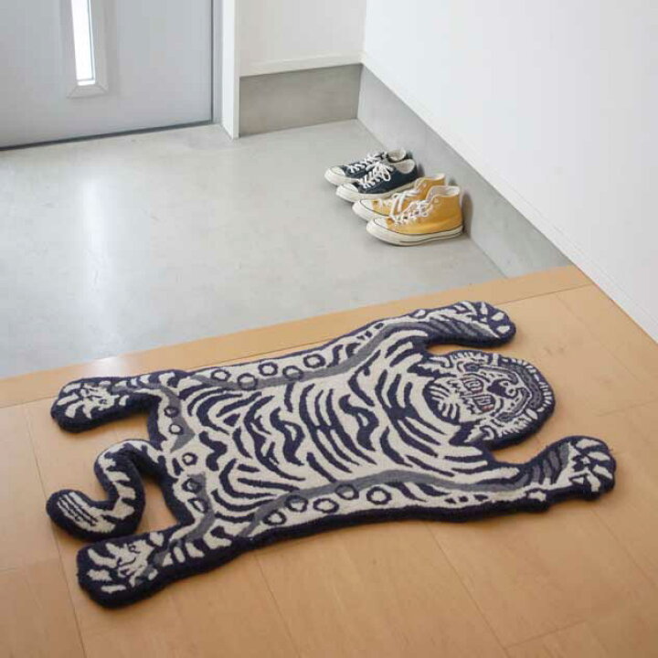 楽天市場】【S】White Tibetan Tiger Rug / ホワイト チベタンタイガー 