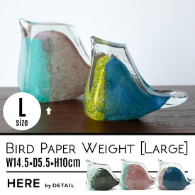 【Lサイズ】 Bird Paper Weight / バード ペーパーウェイト ラージHERE ヒアーガラス オブジェ バード 鳥 ハンドメイド DETAIL