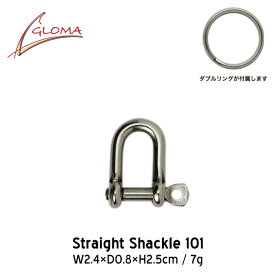 Straight Shackle 102 / ストレートシャックル102 GLOMA NAUTICA グローマ ノーティカ 鍵 キー カギ カラビナ キーホルダー ステンレススチール スペイン製 Made in Spain マリン セイリング用品 detail