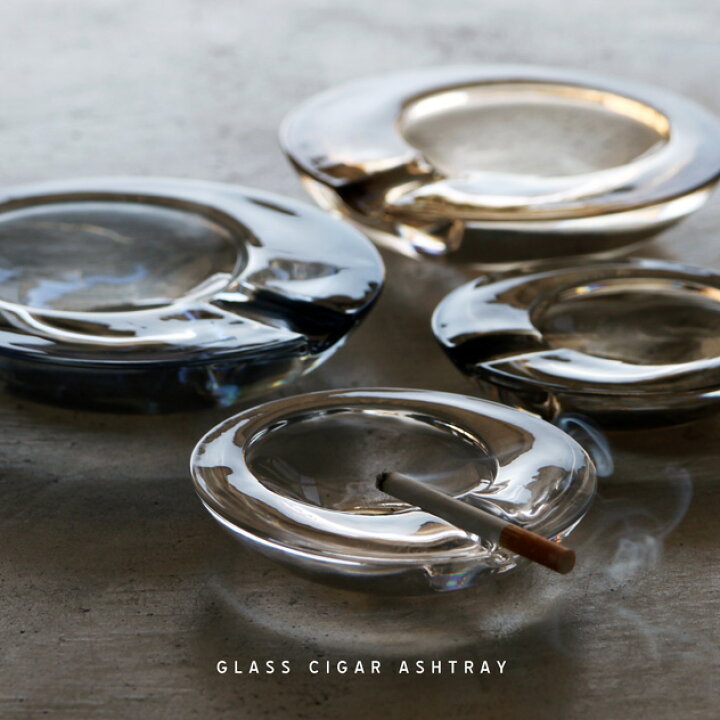 楽天市場】GLASS CIGAR ASHTRAY / ガラス シガー アッシュトレイ 直径  