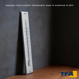 TFA Dostmann / Analogue indoor-outdoor thermometer made of aluminium 12.2041 TFAドストマン アナログ サーモメーター アルミニウム 温度計 コンフォートメーター ドイツ製 壁掛 tsukuda 佃企画