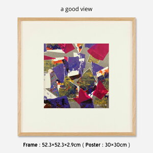 ؂Ɓ@t[50{z}bgt Designed by Ԃ×͓ / OBUSUMA × Rika Kawato a good view ( AObhr[ ) t[52.3×52.3×2.9cm ( |X^[ 30×30cm ) A[g|X^[ A[gt[ 