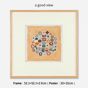FLOWERSit[Yjt[50{z}bgt bq / Rieko Oka a good view ( AObhr[ ) t[52.3×52.3×2.9cm ( |X^[ 30×30cm ) A[g|X^[ A[gt[ z G IuWF