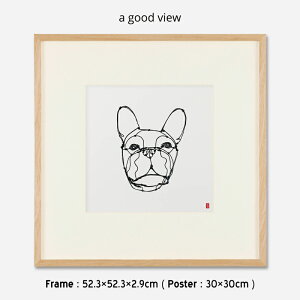 BULLDOG t[50{z}bgt HAyU.w / Manabu Ogawa a good view ( AObhr[ ) t[52.3×52.3×2.9cm ( |X^[ 30×30cm ) A[g|X^[ A[gt[ z G IuWF