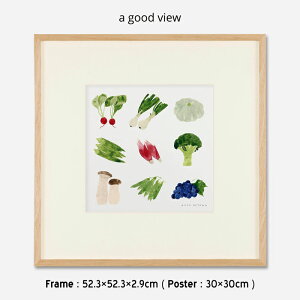VEGETABLESixW^uYjt[50{z}bgt R / Kayo Aoyama a good view ( AObhr[ ) t[52.3×52.3×2.9cm ( |X^[ 30×30cm ) A[g|X^[ A[gt[ z G IuW