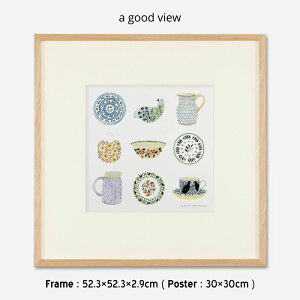 POTTERIESi|^[Yjt[50{z}bgt R / Kayo Aoyama a good view ( AObhr[ ) t[52.3×52.3×2.9cm ( |X^[ 30×30cm ) A[g|X^[ A[gt[ z G IuWF