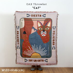OAX Throwket "Cat" IAnJX[Pbg " Lbg " HERE qA[ W120×H146cm 唻 uPbg Lbg lR LVR IAnJ EbhJ[rO G| Ђ ^IPbg K[[Pbg L
