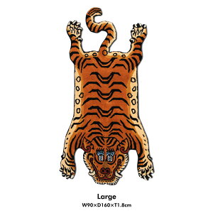 Tibetan Tiger Rug / `x^^CK[OO O~ J[ybg `x^ }bg  `xbgO~ E[ փ}bg g Ch DETAIL