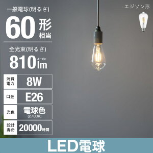 (60W) GW\` tBg LEDd GW\` E26 NA d 8.0W 2700K 810LM([) LDE6LG64C YAZAWA
