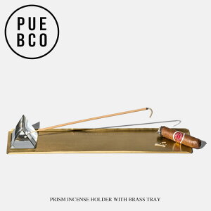 PUEBCO (vGuR) PRISM INCENSE HOLDER W/BRASS TRAY / vY CZXz_[ [ uXg[ ] ^J CZXz_[  XeBbN^Cv CZXX^h  BRASS