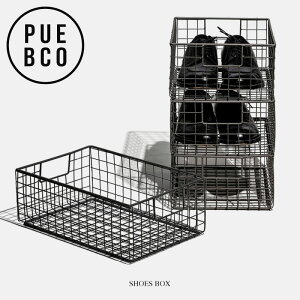 PUEBCO (vGuR) WIRE BASKET SHOES BOX / C[ oXPbg V[Y{bNX W36cm×D24cmxH13cm CP[X {bNX [ C  Nc X^bLO X`[
