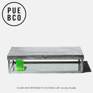 PUEBCO (vGuR) yDoublezGLASS BOX WITH RECYCLE STEEL LID / Jewelry Single KX {bNX TCN X`[ bh WG[ _u fBXvC V[P[X KXP[X V[P[X Wt