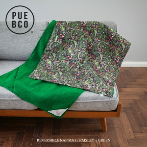 PUEBCO (vGuR) REVERSIBLE NAP MAT / PAISLEY x GREEN / o[Vu ibv }bg yCY[ O[ 70cm ×180cm }bg ~ G| X[Pbg G| W[ V[g p[e[V J[e