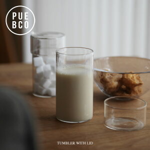 PUEBCO (�v�G�u�R) TUMBLER WITH LID / �W�t�� �^���u���[ �ϔM�K���X �O���X �W�t�� cup 300ml �ۑ��e�� ����������