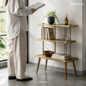 3 LAYER SHELF 3�i ���C���[ �V�F���tDOUBLE es �_�u���G�X ���b�N �V�F���t 3�i �f�B�X�v���C���b�N �I�[�v�����b�N ����I �ؖڒ� �^�J�� ��65cm ���s34cm ����77cm �~�b�h�Z���`�����[ ���r���O���[ 