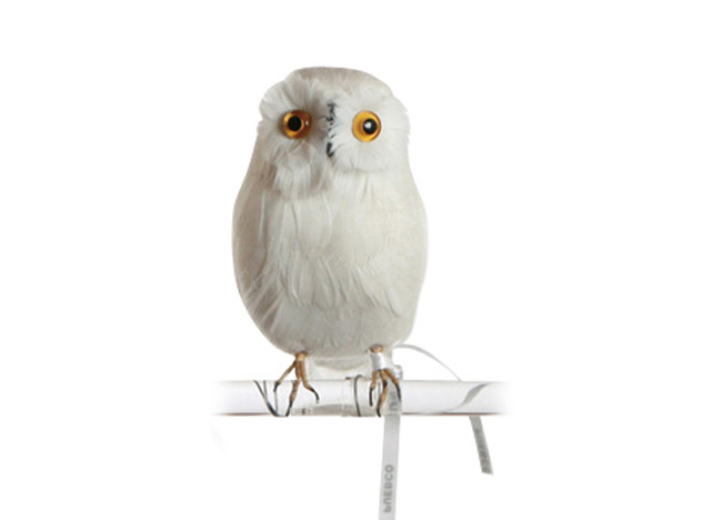 Owl White S 正面 フクロウ Birdsプエブコ 人気海外一番 アーティフィシャルバード108070 あす楽対応_東海 海外並行輸入正規品 Artificial PUEBCO