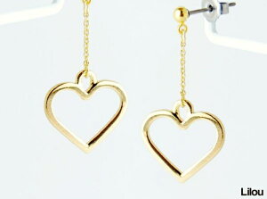 OPEN HEART CHAIN PIERCE / �I�[�v�� �n�[�g �`�F�[���s�A�X Lilou ���� �́[�� �n�[�g �s�A�X �W���G���[ �A�N�Z�T���[ �y�����y�Ή�_���C�z