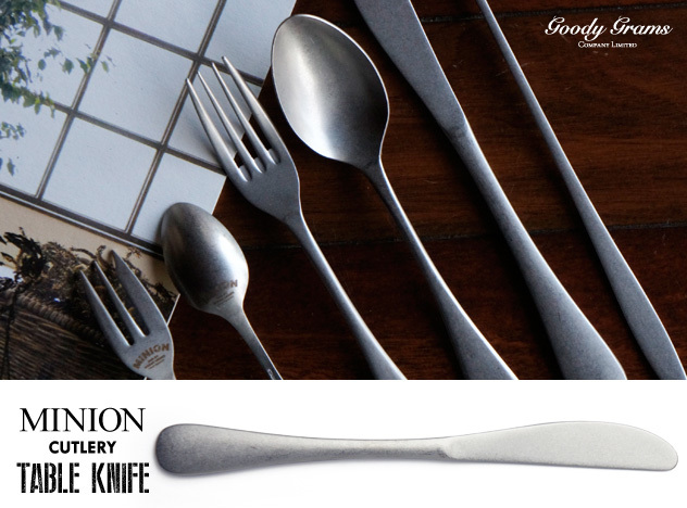 MINION TABLE KNIFE / ミニオン テーブル ナイフ GOODY GRAMS ADD / グッティーグラムス カトラリー アンティーク加工