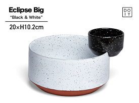 "Eclipse Big “Black & White” / エクリプス ビッグ ""ブラック&ホワイト"" doiy / ドゥーアイワイ 直径 20×H10.2cm ボウル 食器 飛沫 (しぶき) サラダ ディップ DETAIL"