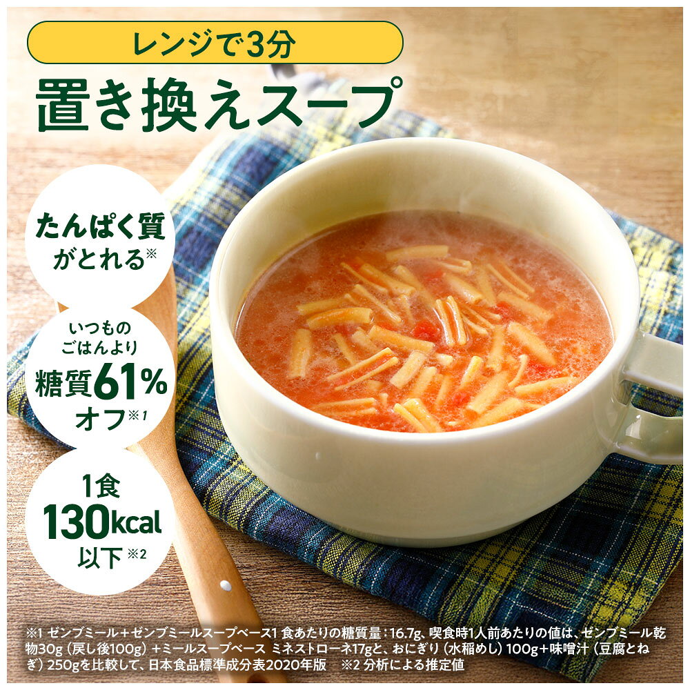 【15%OFFクーポン】【 1食おきかえ 】 ZENB 糖質オフ 豆スープ セット ( ゼンブ ミール 20食 +ミネストローネ 10食+豆乳きのこスープ 10食 ) 送料無料 |グルテンフリー ファスティング は空腹を我慢するのが大変という方 置き換え 糖質制限 ダイエット 時の栄養補給に - メイン画像 5