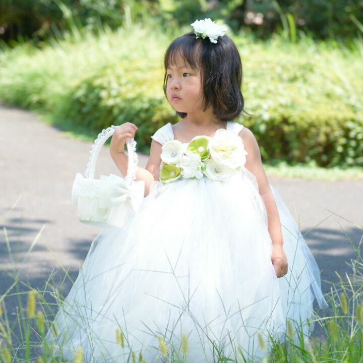 楽天市場 あす楽 フラワーガールドレス 結婚式子供ドレス ベビードレス 子供ドレス Fg1 80 90 95 100 110 1 130 Zen ドレス